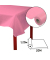 4 PROnappe Tischdecke rosa 1,2 x 20,0 m